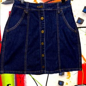 Blank NYC Blue A-line Mini Skirt Casual Revolve